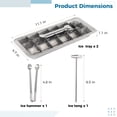 thumbnail image 4 of 2 PCS Ice Cube Trays Set with Ice Tongs and Hammers, Quick Release Ice Trays with Handle, Stainless Steel Ice Trays for Freezer, Quality Metal Ice Mold for Home Kitchen, 4 of 5