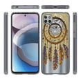 thumbnail image 2 of For Motorola Moto One 5G Ace Design Transparent Bumper Hybrid Case Cover - Antique Feather, 2 of 3