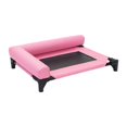 thumbnail image 1 of Cama elevada para perros, tumbona para dormir, cama resistente para mascotas para sala de estar, patio o para gatos. Rosa, 1 of 9