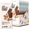 thumbnail image 7 of Chocolate Salted Almond Organic Milk Chocolate Bar, 45% Cacao, 12 Pack | Fair Trade, 7 of 7