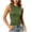 Army Green, variant on GERsome Women's Hooded Tank Tops Crew Neck Open Back Lace UP Workout Sleeveless Shirts for Summer Gym Athletic Blue Size L