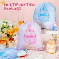 thumbnail image 2 of 24 Pcs Princess Party Favor Bags Princess Goodie Drawstring Bags Pink Blue Castle Gift Pack for Birthday Decoration Supplies 11.8 x 9.8'', 2 of 7