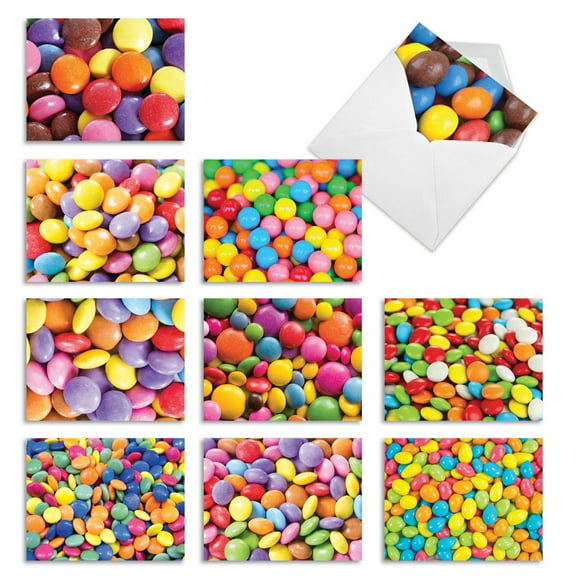 Pack of 10 All Occasion Blank Note Cards with Envelopes (4 x 5.12 Inch) - CANDY MAN M2000