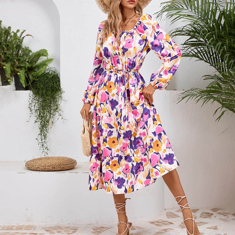 womens pink fit and flare dress Zshosam Casual Dresses for Women Semi Formal Fit and Flare Dresses A-line Work Dresses(Pink,S)