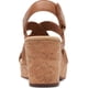 thumbnail image 5 of Sandalia Cuña de Playa Giselle para Mujer Clarks, Cuero Marrón, Talla 7.5 Ancha, 5 of 7