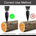 thumbnail image 5 of 42mm Wood Splitter Drill Bit, Conical Wood Splitter for Wood Drill and Firewood Cutter High Speed Steel Conical Splitter with 3 Handles (Hex+Square+Round), 5 of 5