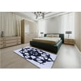 thumbnail image 4 of Ahgly Company Indoor Square Patterned Heavenly Blue Area Rugs, 6' Square, 4 of 6