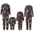 thumbnail image 2 of FOCUSNORM Matching Christmas Pjs for Family Reindeer Print Onesie Pajamas Hoodie One Piece Xmas Sleepwear Outfits, 2 of 8