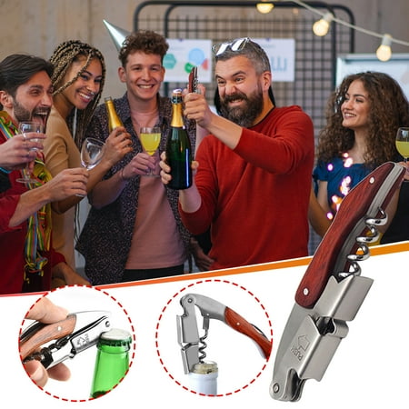 

KKCXFJX Log Handle Bottle Opener Multifunctional Portable Starter Knife Bottle Opener Wine Wine Bottle Opener