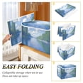 thumbnail image 2 of Yayeee Collapsible Cube Storage Bin with Lid Fabric Closet Decorative Basket with Handles, Blue Sky and River, 2 of 7