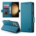 thumbnail image 4 of Compatible with Samsung Galaxy S23 Wallet Case, Classic PU Leather Flip Folio Case with Card Holders Kickstand [Shockproof TPU Inner Shell] Phone Cover for Samsung Galaxy S23, Blue, 4 of 7