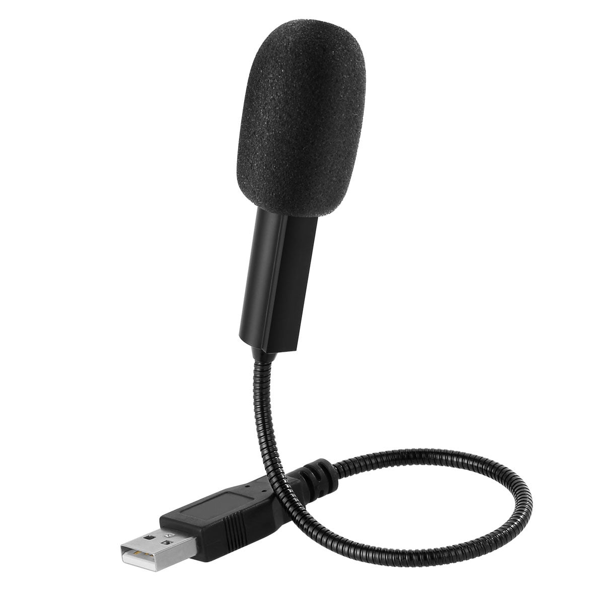 USB Mini Condenser Gooseneck Microphone, Portable Desktop PC Mic for Recording Voice Chat, Plug & Play Small Microphone for Laptop Computer Zoom Skype Online Class Gaming Podcast