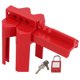 thumbnail image 1 of Cerradura de válvula de bola ajustable roja con candado de 38 mm para DN8‑DN50 Industria Productos químicos Electricidad Petróleo Carbón, 1 of 9