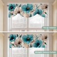 thumbnail image 5 of Tie Up Valance Teal Brown Floral Spring Valances for Windows Summer Botanical Butterfly Balloon Shade Valance Window Treatment Short Curtain Valances for Living Room Kitchen Bedroom Bathroom 42"x12", 5 of 8