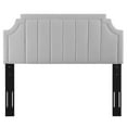 thumbnail image 3 of Tufted Headboard, Full Queen Size, Velvet, Light Grey Gray, Modern Contemporary Urban Design, Bedroom Master Guest Suite, 3 of 10