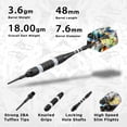 thumbnail image 2 of Darts Viper Black Ice Soft Tip, 18 g, con anillos plateados, 2 of 9