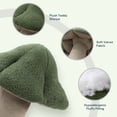 thumbnail image 4 of Phantoscope Mushroom Shaped Throw Pillow, Teddy Fleece Plush Decorative Accent Cushion, 13 x 12 inch, Light Green, Cute Summer Home Decor for Couch, Sofa, Bed & Chair, 4 of 7