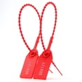 thumbnail image 1 of 100 Plastic Tamper Seals, Zip Ties For Fire Extinguishers Pull Tite Security Tags Numbered Disposable Self-locking Tie 250mm Length (red), 1 of 5
