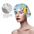 thumbnail image 4 of Easygdp Building Truck Shower Caps for Women, Double Waterproof Layers Shower Cap, Quick Drying Bath Hair Cap Reusable, 4 of 9