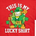 thumbnail image 3 of Garfield - This Is My Lucky Shirt Patrick's Day - Men's Short Sleeve Graphic T-Shirt, 3 of 5