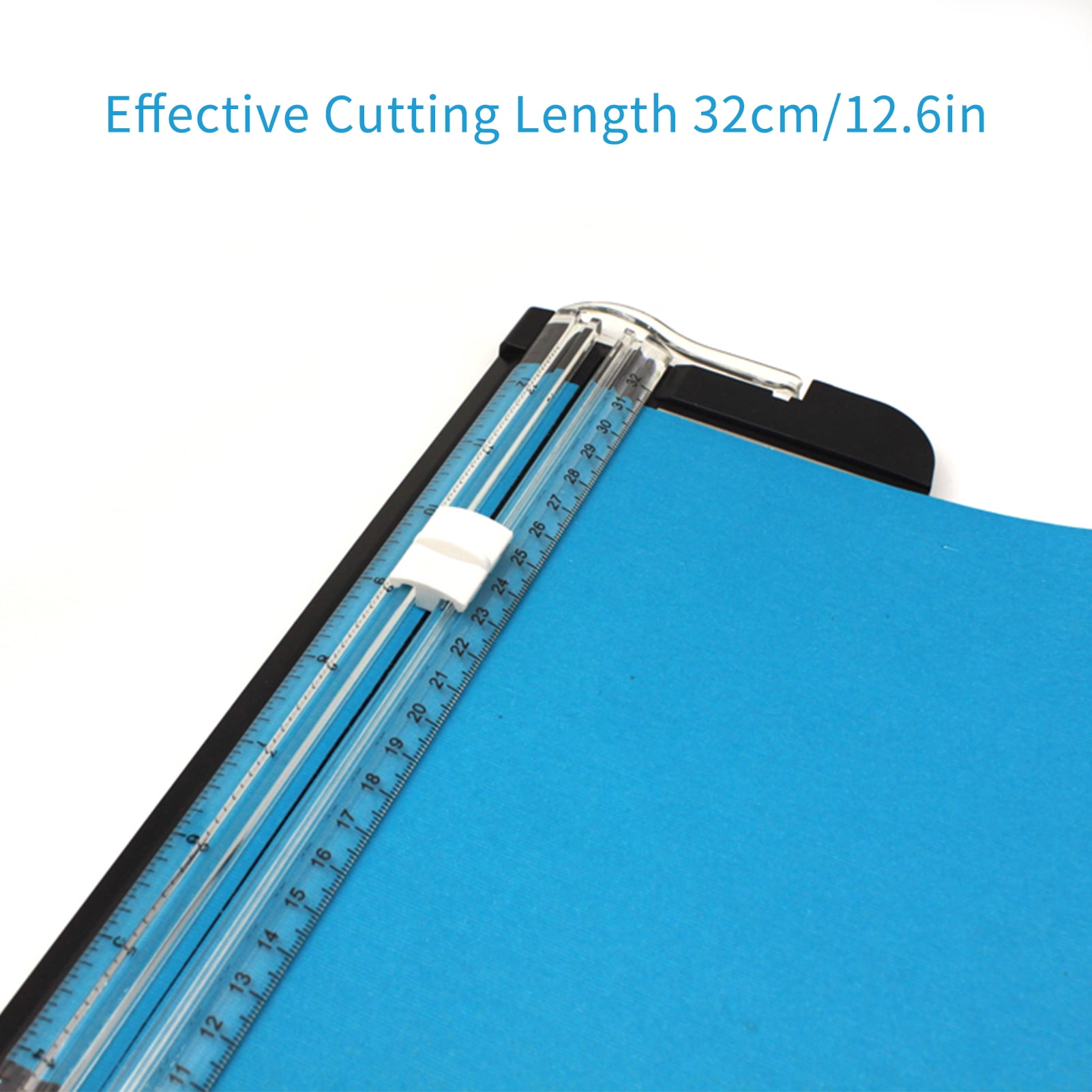 853A4 Paper Cutter Sliding Portable DIY Photo Scrapbook Trimmer for Craft  Black ABS,Metal 