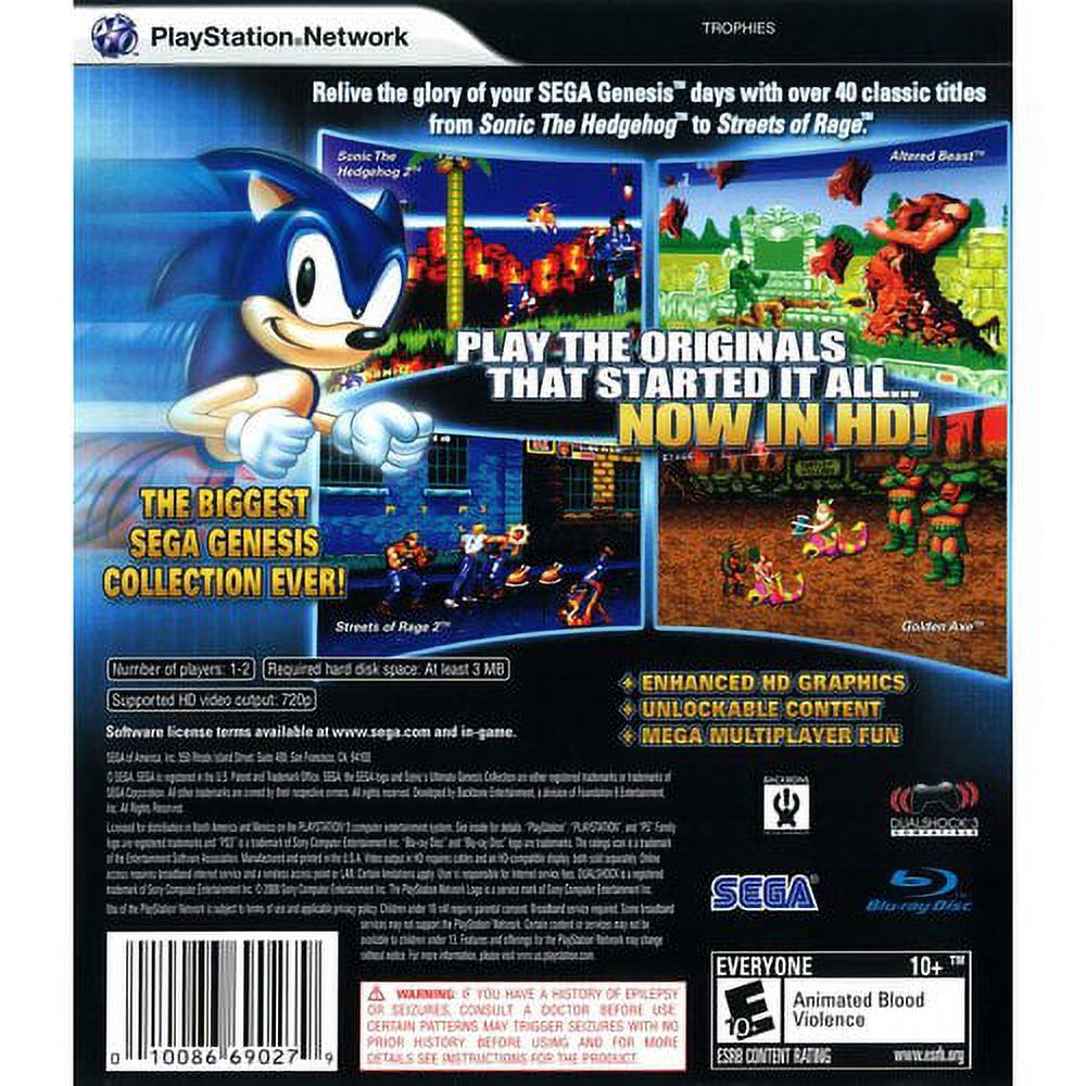 SEGA Sonic's Ultimate Genesis Collection (Playstation 3) - image 2 of 4