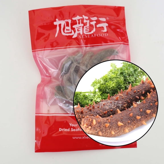 XLSEAFOOD Premium Dried Alaska Wild Sea Cucumber Size Small, 6-Year,8OZ