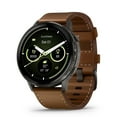 thumbnail image 2 of Garmin 010-03014-03 Venu 4, 45 mm Smartwatch, Slate with Black Band and Brown Leather Band Bundle with 2 YR CPS Extended Warranty, 2 of 10