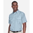 thumbnail image 2 of Harriton M580 Men's Key West Short Sleeve Performance Staff Shirt-Cloud Blue-M, 2 of 3