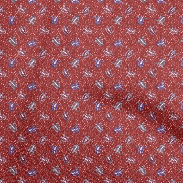 oneOone Velvet Red Fabric Tortoise Sewing Craft Projects Fabric Prints By Yard 58 Inch Wide