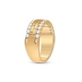 thumbnail image 4 of 10kt Yellow Gold Mens Round Diamond Wedding Brick Band Ring 1 Cttw, 4 of 4