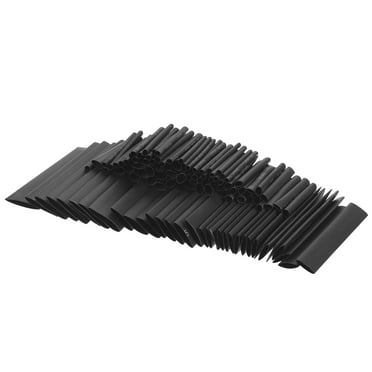 127pcs Heat Shrink Tubing Kit 2:1 Heat Shrink Tube 1/8" 3/16" 3/8" 1/2" for Electrical Cable Wire Wrap Black 7 Size