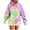 Purple, variant on Amidoa Hoodies for Women Trendy Oversized Long Sleeve Blue Hoodies Drawstring Pocket Tie Dye Clothes Ladies Tops L