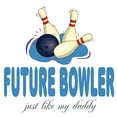 thumbnail image 2 of CafePress - Future Bowler Like Daddy Baby Infant Bodysuit - Baby Light Bodysuit, Size Newborn - 24 Months, 2 of 4