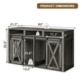 thumbnail image 2 of 63" Double Dog Crate furniture for 2 Large Dogs, Farmhouse Style Dog Cage TV Stand with Sliding Door, Dog Kennel Indoor with Removable Divider, Grey, 2 of 6