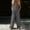 Gray, variant on Deep V Neck Jumpsuits for Women Casual Vacation Sleeveless Button Down Overalls with Pockets Baggy Wide Leg Rompers