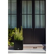 Veradek Block Series Cube Small 18 Plastic Planter - Black