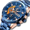 thumbnail image 1 of Reloj Cronógrafo Con Esfera Luminosa Curren Fashion Para Hom, 1 of 6