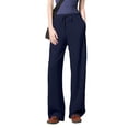 thumbnail image 2 of iHPH7 Wide Leg Pants Woman Drawstring Pants Women Loose Pants for Women Palazzo Pants for Women Lounge Pants Women Fall Fashion Fall Clothes Navy S, 2 of 9