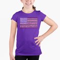 thumbnail image 1 of Girl's Word Art T-shirt - 50 States USA Flag, 1 of 2