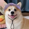 thumbnail image 3 of Corgi Sun Hat Pet Cap with Ear Holes Dog Sun Cap with Adjustable Neck Strap for Small And Medium Sized Pets Outdoor Sun Protection, 3 of 8