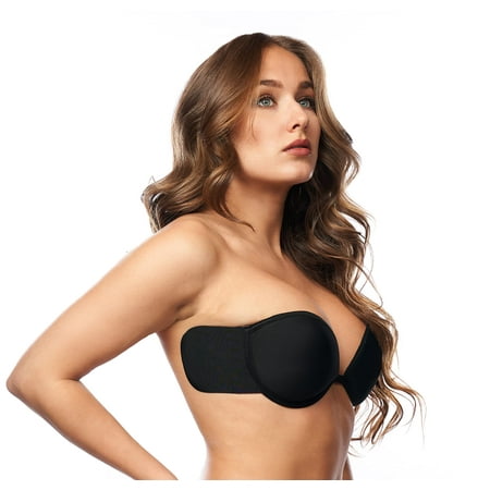 Maidenform Women's Reversible Wing Bra, Black/Nude, 34D, 36C, 38B