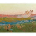 thumbnail image 2 of Henri Martin 14x12 Gold Ornate Wood Frame and Double Matted Museum Art Print Titled - Shepherd and His Three Muses, 2 of 4