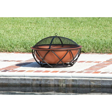 Hammered Copper Outdoor Fire Pit With, Solid Hammered Copper Fire Pit With Lid Converts To Table
