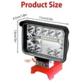 thumbnail image 4 of CNKOO 3 Inch LED Work Light for Milwaukee M18 20V Super Bright 180 Degree Rotation Jobsite Light Portable Handheld Flashlight for Camping Hiking Emergency, 4 of 8