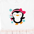 thumbnail image 4 of Inktastic Penguin Girl Snowflakes Girls Toddler Dress, 4 of 5