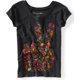 thumbnail image 1 of Aeropostale Camiseta gráfica floral para mujer, gris, pequeña Aeropostale Camiseta gráfica, 1 of 1