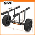 thumbnail image 2 of GanFindX Kayak Heavy-Duty Trolley Cart 8" Solid Airless Wheels Detachable Adjustable Width, Aluminum Black, 2 of 7