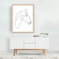 thumbnail image 3 of One line horse - H3 - Line Drawing Line Art Horse Minimalist Animal Black and White Sketch Modern Art Unframed Wall Art Print 11 x 14 inches, 3 of 4