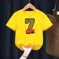 thumbnail image 4 of Camiseta de algodón para niños y niñas, divertida camiseta con estampado de números de cumpleaños de coche, ropa para niños de 1 a 9 años, regalo de cumpleaños, camiseta linda para niños, 4 of 5